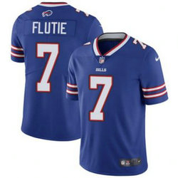 Nike Buffalo Bills #7 Doug Flutie Blue Vapor Untouchable Authentic Stitched NFL Jersey