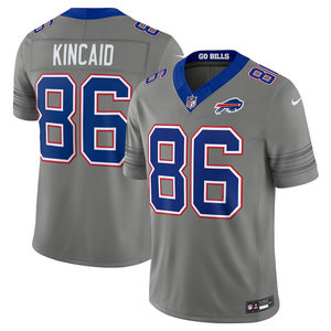 Nike Buffalo Bills #86 Dalton Kincaid Gray City Stitched Football Jersey