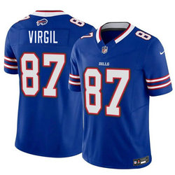 Nike Buffalo Bills #87 Jalen Virgil Blue 2026 Draft Authentic Stitched NFL Jersey