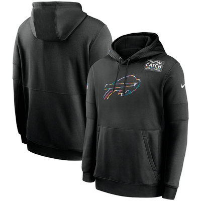 Nike Buffalo Bills Black Crucial Catch Sideline Performance Pullover Hoodie