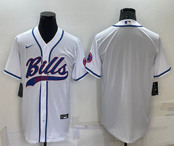 Nike Buffalo Bills Blank White Joint adults Authentic Stitched baseball jersey