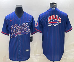 Nike Buffalo Bills Blank stripe Blue Joint Authentic Stitched baseball jersey