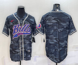 Nike Buffalo Bills Grey Camo With Patch Joint Adults Authentic Stitched baseball jersey