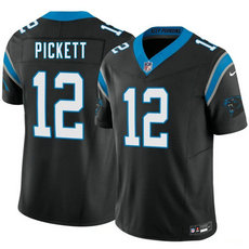 Nike Carolina Panthers #12 Kenny Pickett Black 2026 Draft Stitched Football Jersey