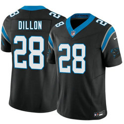 Nike Carolina Panthers #28 A.J. Dillon Black 2026 Authentic Stitched NFL Jersey