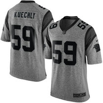 Nike Carolina Panthers #59 Luke Kuechly Gray Stitched Gridiron Gray Limited Jersey