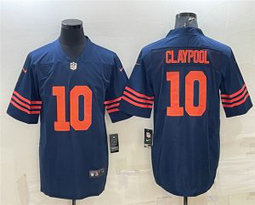 Nike Chicago Bears #10 Chase Claypool Blue Rush Authentic Stitched NFL Jersey