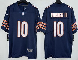 Nike Chicago Bears #10 Luther Burden III Navy Authentic Stitched NFL Jersey