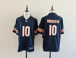 Nike Chicago Bears #10 Luther Burden III Navy Authentic Stitched NFL Jersey