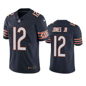 Nike Chicago Bears #12 Velus Jones Jr. Navy Vapor Untouchable Authentic Stitched NFL Jersey