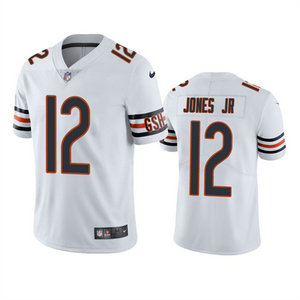 Nike Chicago Bears #12 Velus Jones Jr. White Vapor Untouchable Authentic Stitched NFL Jersey