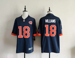 Nike Chicago Bears #18 Caleb Williams Navy 2026 Rivalries Stitched Football Jersey