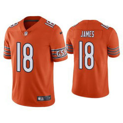 Nike Chicago Bears #18 Jesse James Orange Vapor Untouchable Authentic stitched NFL jersey