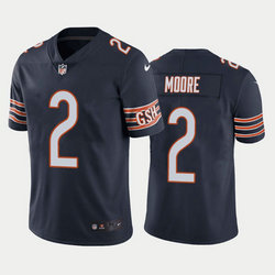 Nike Chicago Bears #2 D.J. Moore Navy Vapor Untouchable Limited Authentic Stitched NFL Jersey
