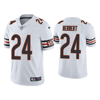 Nike Chicago Bears #24 Khalil Herbert White Vapor untouchable Authentic Stitched NFL Jersey