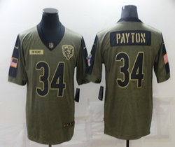 Nike Chicago Bears #34 Walter Payton 2021 salute to service Authentic Stitched NFL Jersey
