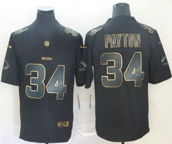 Nike Chicago Bears #34 Walter Payton Black Gold Vapor Untouchable Authentic Stitched NFL jersey