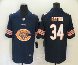 Nike Chicago Bears #34 Walter Payton Blue With team logo Vapor Untouchable Authentic Stitched NFL Jersey