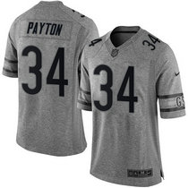 Nike Chicago Bears #34 Walter Payton Gray Gridiron Gray Limited Authentic stitched NFL jersey