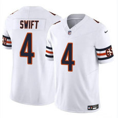 Nike Chicago Bears #4 D’Andre Swift White 2023 F.U.S.E. Football Stitched Jersey