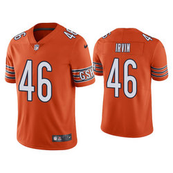 Nike Chicago Bears #46 Bruce Irvin Orange Vapor Untouchable Limited Authentic Stitched NFL Jersey