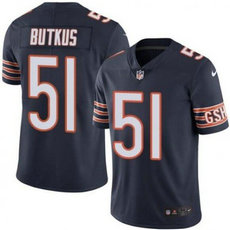 Nike Chicago Bears #51 Dick Butkus Navy Vapor Untouchable Authentic stitched NFL jersey