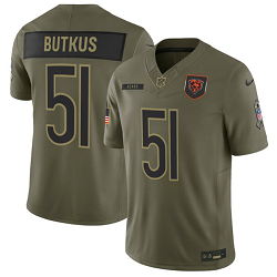 Nike Chicago Bears #51 Dick Butkus Olive 2025 Salute To Service Stitched Football Jersey