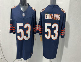 Nike Chicago Bears #53 T.J. Edwards Navy 2026 F.U.S.E. Vapor Untouchable Stitched Football Jersey