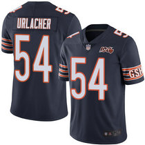 Nike Chicago Bears #54 Brian Urlacher 100th Season Patch Blue Vapor Untouchable Limited Authentic Stitched NFL Jersey