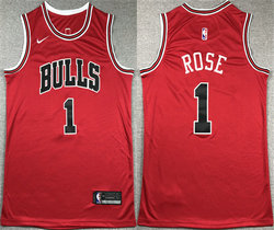 Nike Chicago Bulls #1 Derrick Rose Red Stitched Basketball Jersey