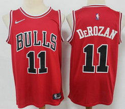 Nike Chicago Bulls #11 DeMar DeRozan Red 75th anniversary Authentic Stitched NBA jersey