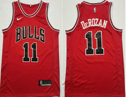 Nike Chicago Bulls #11 DeMar DeRozan Red Game Authentic Stitched NBA jersey