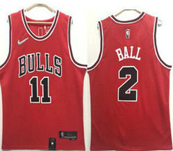 Nike Chicago Bulls #2 LaMelo Ball Red 75th anniversary Authentic Stitched NBA jersey