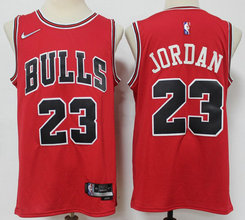 Nike Chicago Bulls #23 Michael Jordan Red 75th anniversary Authentic Stitched NBA jersey