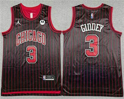 Nike Chicago Bulls #3 Josh Giddey 2025-26 Black Statement Edition Swingman Jersey