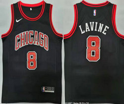 Nike Chicago Bulls #8 Zach LaVine Black Game Authentic Stitched NBA jersey