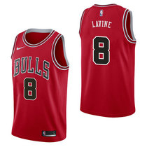Nike Chicago Bulls #8 Zach LaVine Red Game Authentic Stitched NBA jersey