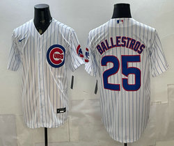 Nike Chicago Cubs #25 Moisés Ballesteros White Authentic Stitched MLB Jersey