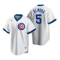 Nike Chicago Cubs #5 Albert Almora White Pullover Authentic Stitched MLB Jersey