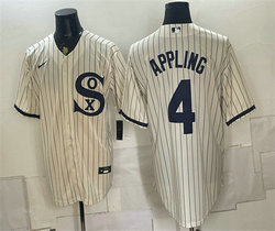 Nike Chicago White Sox #4 Luke Appling Cream Cool Base Stitched Baseball Jersey