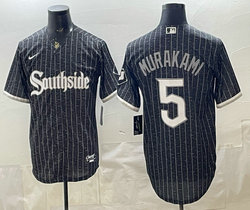 Nike Chicago White Sox #5 Munetaka Murakami Black 2021 City MLB Jersey