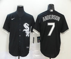 Nike Chicago White Sox #7 Tim Anderson Black Game Authentic Stitched MLB Jersey