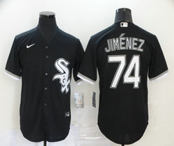 Nike Chicago White Sox #74 Eloy Jimenez Black Game Authentic Stitched MLB Jersey