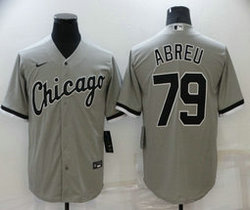 Nike Chicago White Sox #79 Jose Abreu Gray Game Authentic Stitched MLB Jersey