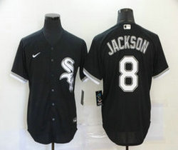Nike Chicago White Sox #8 Bo Jackson Black Game Authentic Stitched MLB Jersey