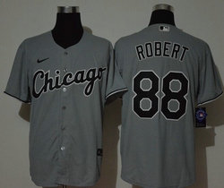 Nike Chicago White Sox #88 Luis Robert Game Gray Authentic Stitched MLB Jersey
