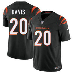 Nike Cincinnati Bengals #20 Tacario Davis Black 2026 Draft Authentic Stitched NFL Jersey