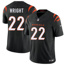 Nike Cincinnati Bengals #22 Ceyair Wright Black 2026 Draft Stitched Football Jersey