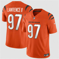 Nike Cincinnati Bengals #97 Dexter Lawrence II Orange Authentic Stitched NFL Jersey