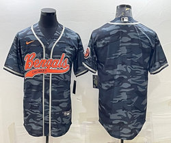 Nike Cincinnati Bengals Blank Grey Camo Joint Authentic Stitched baseball jersey